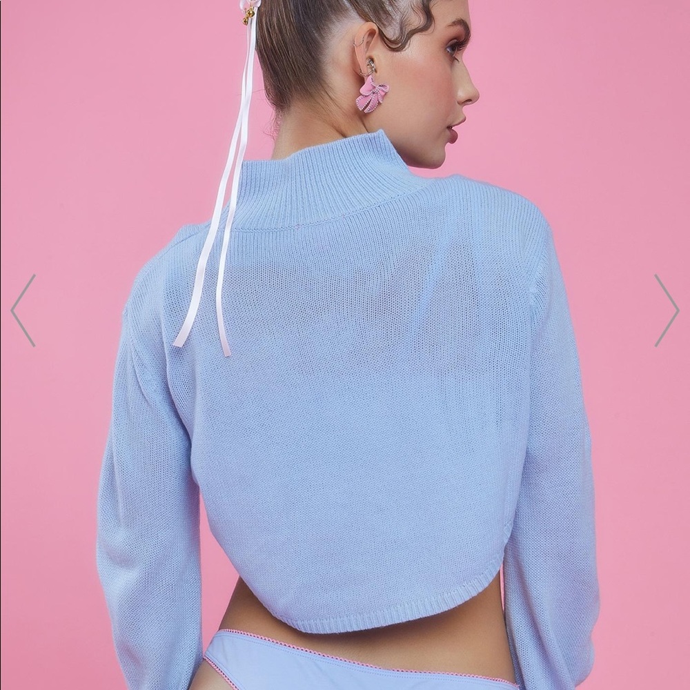 donated! NWOT Ballerina Crop Sweater - Picture 2 of 5
